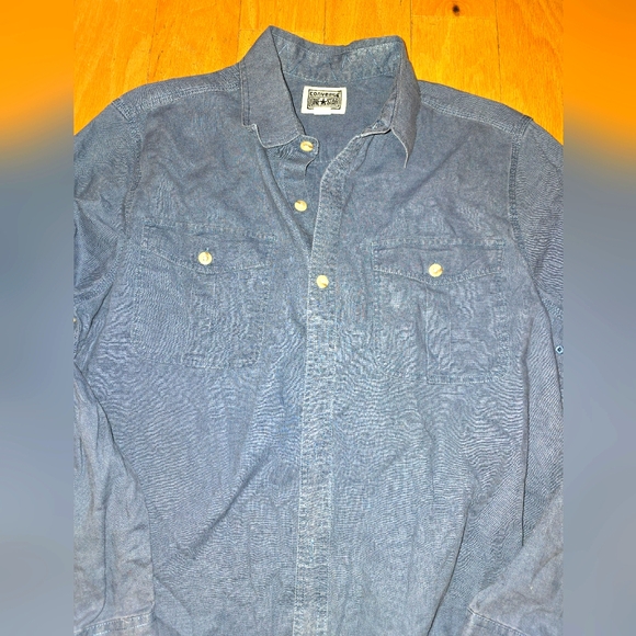 Converse Blue Casual Button Down Shirt Timeless Design Mens L Great quality - Picture 1 of 6